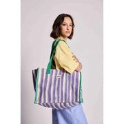 Bolso Tote Hindbag Claude - Verde/Parma Stripes