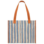 Hindbag Claude Tote Bag - Naranja/Azul Rayas