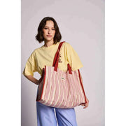 Hindbag Claude Tote Bag - Rayas Rojas/Rosas