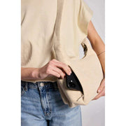 Hindbag Emile Bolso de hombro con múltiples bolsillos - Yute Beige