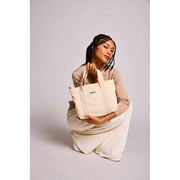 Hindbag Bolso bandolera Louise Square - Terciopelo Beige