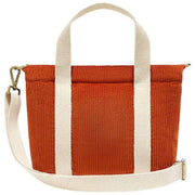Hindbag Louise Square Bolso Bandolera - Terciopelo Ladrillo Naranja