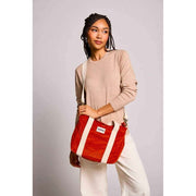 Hindbag Louise Square Bolso Bandolera - Terciopelo Ladrillo Naranja