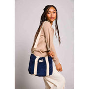 Hindbag Louise Square Bolso Bandolera - Terciopelo Azul Marino