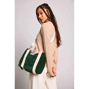 Hindbag Louise Square Bolso Bandolera - Terciopelo Verde Pino