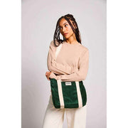 Hindbag Louise Square Bolso Bandolera - Terciopelo Verde Pino
