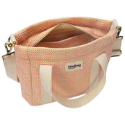 Hindbag Louise Square Bolso Bandolera Tejido - Rosa Coral