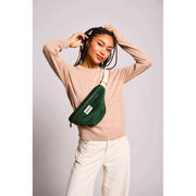 Riñonera Hindbag Olivia - Terciopelo Verde Pino