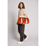Bolso Hindbag Simon - Terciopelo Ladrillo Naranja