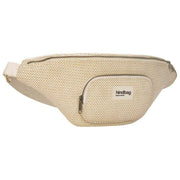 Riñonera tejida Hindbag Sofia XL - Beige nude