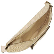 Riñonera tejida Hindbag Sofia XL - Beige nude