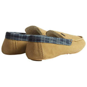 Pantuflas tipo mocasín con cuello de tartán Hunter - Beige natural