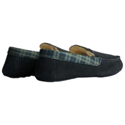 Pantuflas tipo mocasín con cuello de tartán Hunter - Azul marino