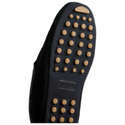 Pantuflas tipo mocasín con cuello de tartán Hunter - Azul marino