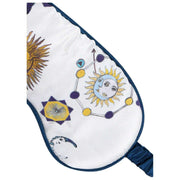 Jessica Russell Flint Kiss the Sky Antifaz de seda para ojos - Blanco/Amarillo/Azul