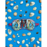 Jessica Russell Flint M for Mermaid Silk Eye Mask - Azul/Rosa/Beige