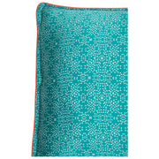 Funda de almohada de seda Jessica Russell Flint Stars - Azul verdoso/Blanco