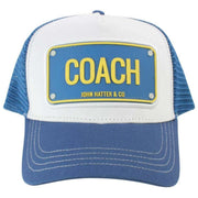 Gorra trucker de goma John Hatter Coach - Azul/Blanco