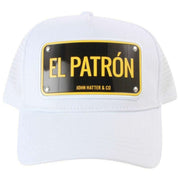 Gorra trucker de aluminio El Patrón de John Hatter - Blanco