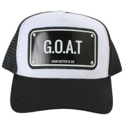 Gorra Trucker de aluminio GOAT de John Hatter - Negro/Blanco