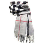 Knightsbridge Neckwear Checked Soft Wool Scarf - Grey