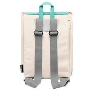 Lefrik Scout Mini Block Stripes Backpack - Pool Green/Cool Grey