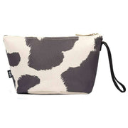 Lefrik Zoid M Printed Cow Toiletry Bag - Cream/Grey