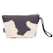 Lefrik Zoid S Printed Cow Toiletry Bag - Cream/Grey