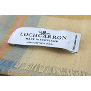 Locharron of Scotland Alba Cornish Fine Merino Bufanda - Amarillo/Azul Pálido