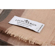 Locharron of Scotland Alba Saskatchewan Bufanda de merino fino desgastado - Beige/Gris