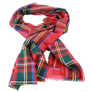 Locharron of Scotland Alba Stewart Royal Fine Merino Stole - Red/Blue/Green