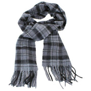 Locharron of Scotland Beau MacRae Hunting Tartan Cashmere Scarf - Grey/Black