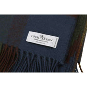 Locharron of Scotland Borders MacLeod of Harris Manta de lana de cordero antigua - Azul marino/Verde oscuro