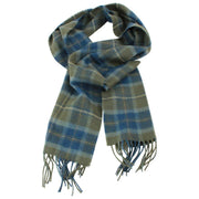 Bufanda de lana de cordero Locharron of Scotland Bowhill Scottish Borderland - Verde oliva/Azul marino