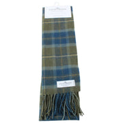 Bufanda de lana de cordero Locharron of Scotland Bowhill Scottish Borderland - Verde oliva/Azul marino