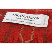 Bufanda de lujo Locharron of Scotland Brock Caledonia Ruby - Rojo/Azul marino