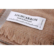 Locharron de Escocia Brock Stewart Vestido Eden Bufanda de Lujo - Beige/Naranja