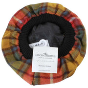 Locharron of Scotland Buchannan Antique Lambswool Tam - Rojo/Amarillo/Verde