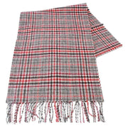 Locharron of Scotland Darwin Boleside Tartan Oversized Lambswool Scarf - Red/Black/White