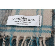 Locharron de Escocia Darwin Gordon Vestido Bufanda de Lana de Cordero - Azul Verde Azulado