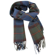 Locharron de Escocia Darwin Macleod de Harris Bufanda de lana de cordero antigua - Azul/Verde oscuro