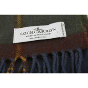 Locharron de Escocia Darwin Macleod de Harris Bufanda de lana de cordero antigua - Azul/Verde oscuro
