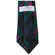 Locharron of Scotland Reiver Baird Corbata de tartán moderna - Azul marino/Verde oscuro