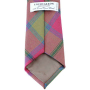 Locharron of Scotland Reiver Connaught Irish Tartan Wool Tie - Pink/Green/Blue