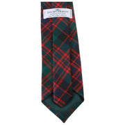 Corbata de tartán moderna del clan Locharron of Scotland Reiver MacArthur - Verde oscuro/azul marino/rojo
