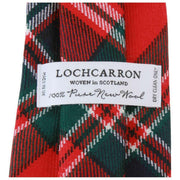 Locharron of Scotland Reiver MacFarlane Corbata de tartán moderna - Rojo/Verde/Blanco