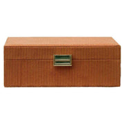Maison Scarlett Louise Corduroy Jewellery Box - Cognac Brown