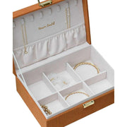 Maison Scarlett Louise Corduroy Jewellery Box - Cognac Brown