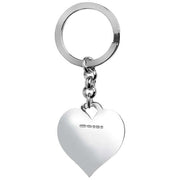 Orton West Sterling Silver Heart Shaped Key Ring - Silver