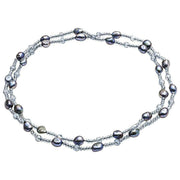 Perlas de Oriente Collar de perlas y cristales barrocos - Negro